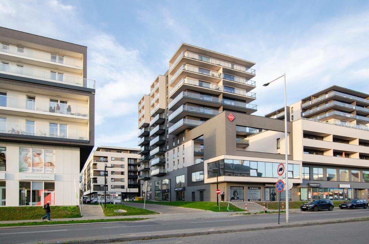Sky Home- Blue Apartament -Manufaktura, Bezplatny Parking, Klima, Dostep Na Kod วูดช์ ภายนอก รูปภาพ